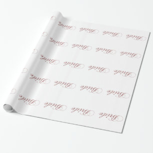Papel De Presente Noiva dos Sparkles do rosa do falso