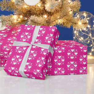 Papel De Presente Noiva e Monograma Personalizados da Fuchsia XOXO