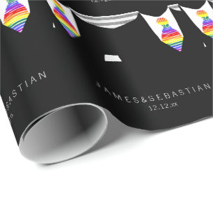 Papel De Presente Noivos do orgulho gay no casamento do laço