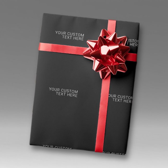 Papel De Presente Nome Branco Moderno ou outro Texto a Preto (Criador carregado)