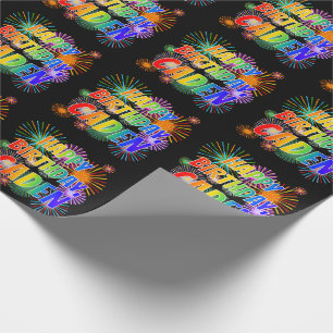 Papel De Presente Nome "CADEN", Diversão "FELIZ ANIVERSÁRIO"