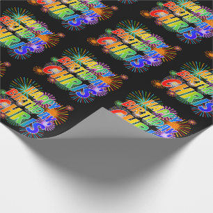 Papel De Presente Nome "CHRIS", Diversão "FELIZ ANIVERSÁRIO"