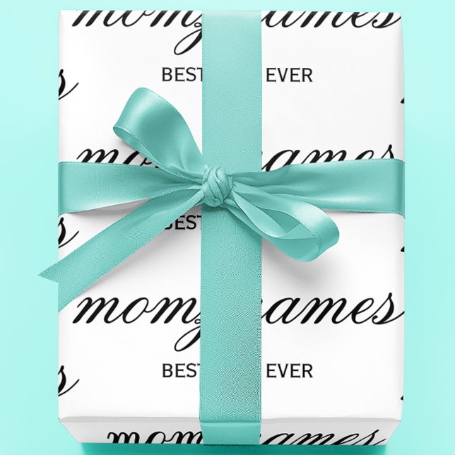 Papel De Presente Nome com Caligrafia Personalizada da Melhor Mãe do (Criador carregado)