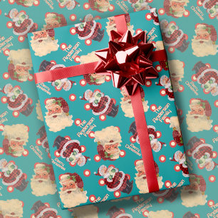 Papel De Presente Nome da família personalizada - Natal do Pai Nata