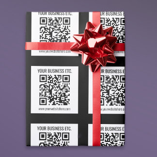 Papel De Presente Nome da sua empresa & Código QR editável