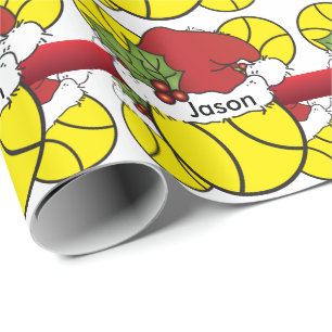 Papel De Presente Nome das bolas de tênis do Natal do chapéu do