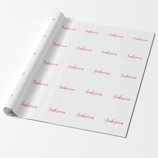 Papel De Presente Nome de escrita manual clássica profissional perso (Desenrolado)