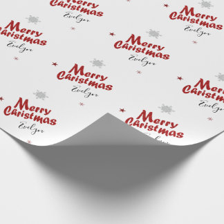 Papel De Presente Nome de Natal Elegante Personalizado