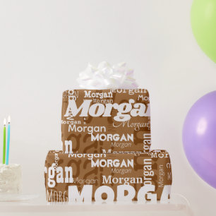 Papel De Presente Nome de repetição: Castanho Branco Neutral Fonte m