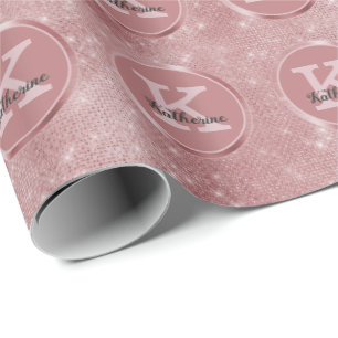 Papel De Presente Nome do Monograma de Gráfico Gráfico de Gráfico