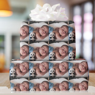 Papel De Presente Nome do Script da sua Foto de Bebê Favorita