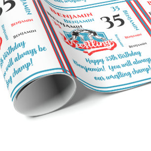 Papel De Presente Nome do Sentimento da luta Idade Aniversário