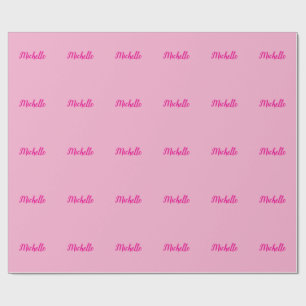 Papel De Presente Nome em escrita manual moderna profissional rosa b