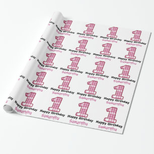 Papel De Presente Nome feito sob encomenda A08 aniversário
