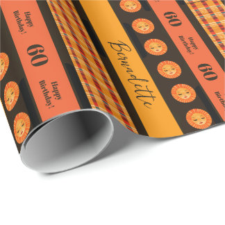 Papel De Presente Nome Idade Sentimento Étnico Bohemian Boho Orange 