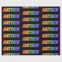 Nome "MATTHEW" em Arco-Íris; Divertido & Colorido