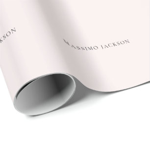 Papel De Presente Nome Minimalista Moderno Simples Cor Pastel