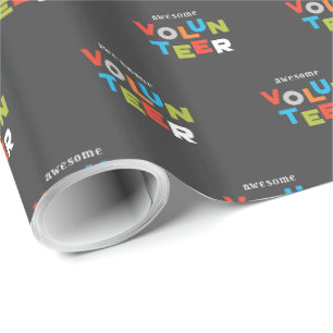 Papel De Presente Nome Personalizado, Apreciação de Voluntário Incrí