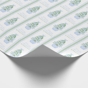 Papel De Presente Nome Personalizado da Árvore de Natal de Pré-Disqu