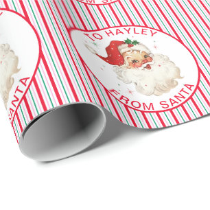 Papel De Presente Nome Personalizado Da Faixa Festiva Do Presente Do