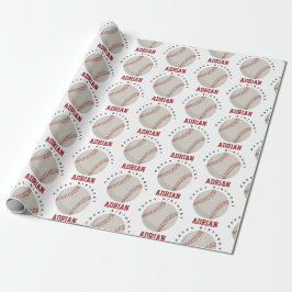 Papel De Presente Nome Personalizado da Festa de aniversário do Base