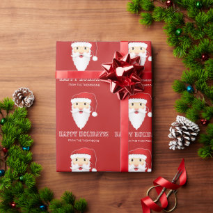 Papel De Presente Nome Personalizado de Feriados Felizes Padrão de C