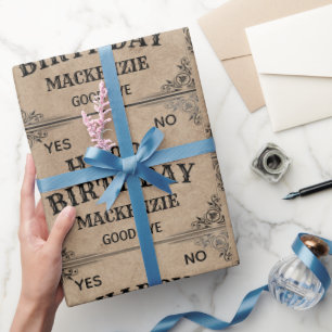 Papel De Presente Nome Personalizado do Conselho Espírito de Convers