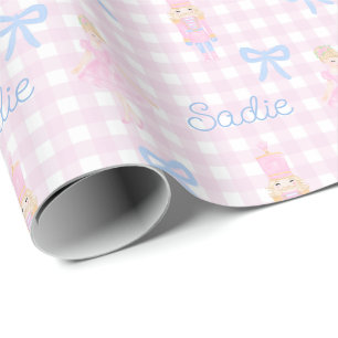 Papel De Presente Nome Personalizado do Preppy Nutcracker Personaliz
