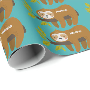 Papel De Presente Nome Personalizado e Largura do Cubo de Cores