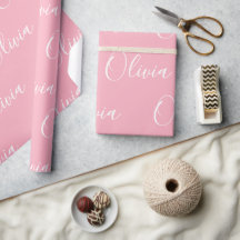 Nome Personalizado Elegante Rosa Moderno