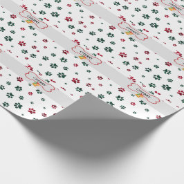 Papel De Presente Nome Personalizado Impressões E Ossos De Pata De C