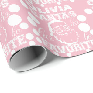 Papel De Presente Nome Personalizado Olivia Fofo Divertido Papai Noe