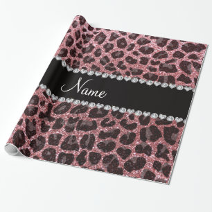 Papel De Presente Nome personalizado pasta cor-de-rosa-reluz impress