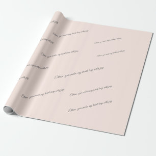 Papel De Presente Nome personalizável e cotação de amor