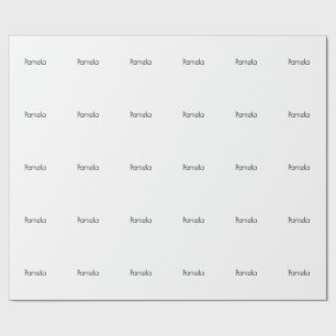 Papel De Presente Nome Profissional Moderno Minimalista Preto e Bran
