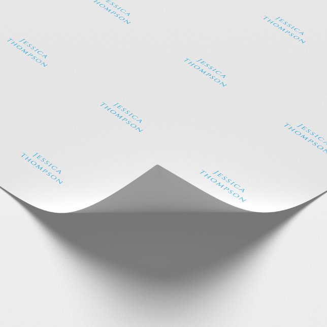 Papel De Presente Nome Profissional Simples Elegante Moderno (Ponta)