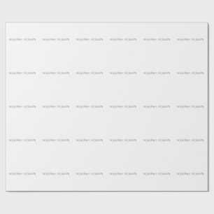 Papel De Presente Nome Próprio Decorativo Chic Simples Preto Branco
