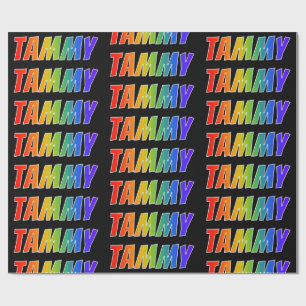Papel De Presente Nome próprio do arco-íris "TAMMY"; Divertido e c