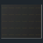 Papel De Presente Nome Próprio Mínimo de Branco e Dourado<br><div class="desc">Você pode facilmente alterar as fontes,  a imagem de fundo e a cor,  os caracteres de letra.</div>