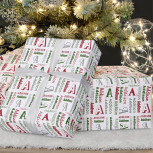Papel De Presente Nome repetitivo e Sexo inicial Natal neutro