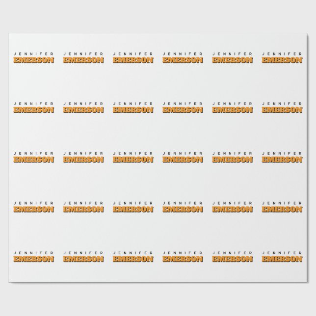 Papel De Presente Nome simples moderno minimalista profissional (Aberto)