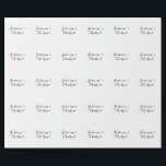 Papel De Presente Nomes de Casais de Caligrafia Chic<br><div class="desc">Você pode facilmente alterar as fontes,  a imagem de fundo e a cor,  os caracteres de letra.</div>