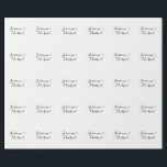 Papel De Presente Nomes de Casais de Caligrafia Chic<br><div class="desc">Você pode facilmente alterar as fontes,  a imagem de fundo e a cor,  os caracteres de letra.</div>