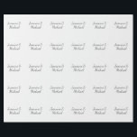 Papel De Presente Nomes de Casal de Caligrafia Chic Adorável Casamen<br><div class="desc">Você pode facilmente alterar as fontes,  a imagem de fundo e a cor,  os caracteres das letras.</div>