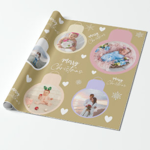 Papel De Presente Nomes E Ornamentos Personalizados Da Célula De Nat