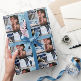 Papel De Presente Nomes Personalizados de Colagem de Fotografias de 