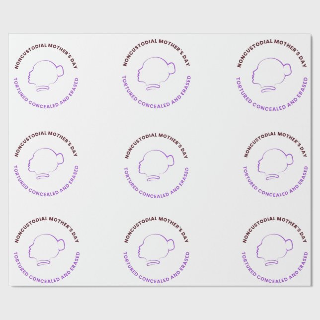 Papel De Presente Noncustodial Mother's Day Wrapping Paper (Aberto)