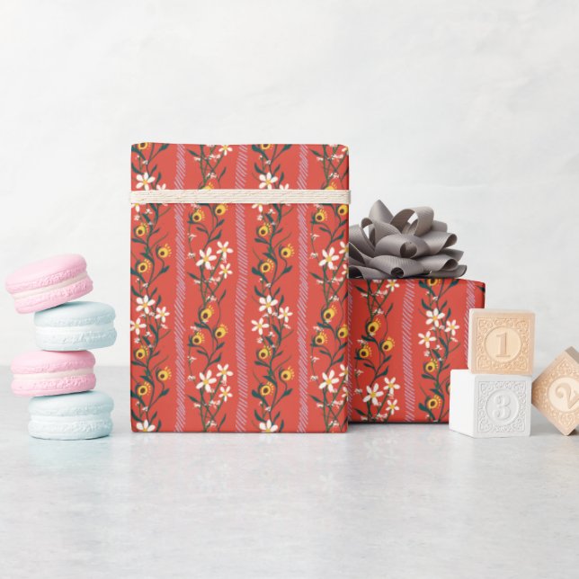Papel De Presente Nordic Floral Vol. 3 (Chá de bebê)