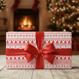 Papel De Presente Nórdico Reindeer Holiday Folart Sweater