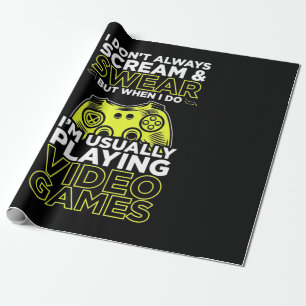 Papel De Presente Normalmente Estou Jogando Videos games